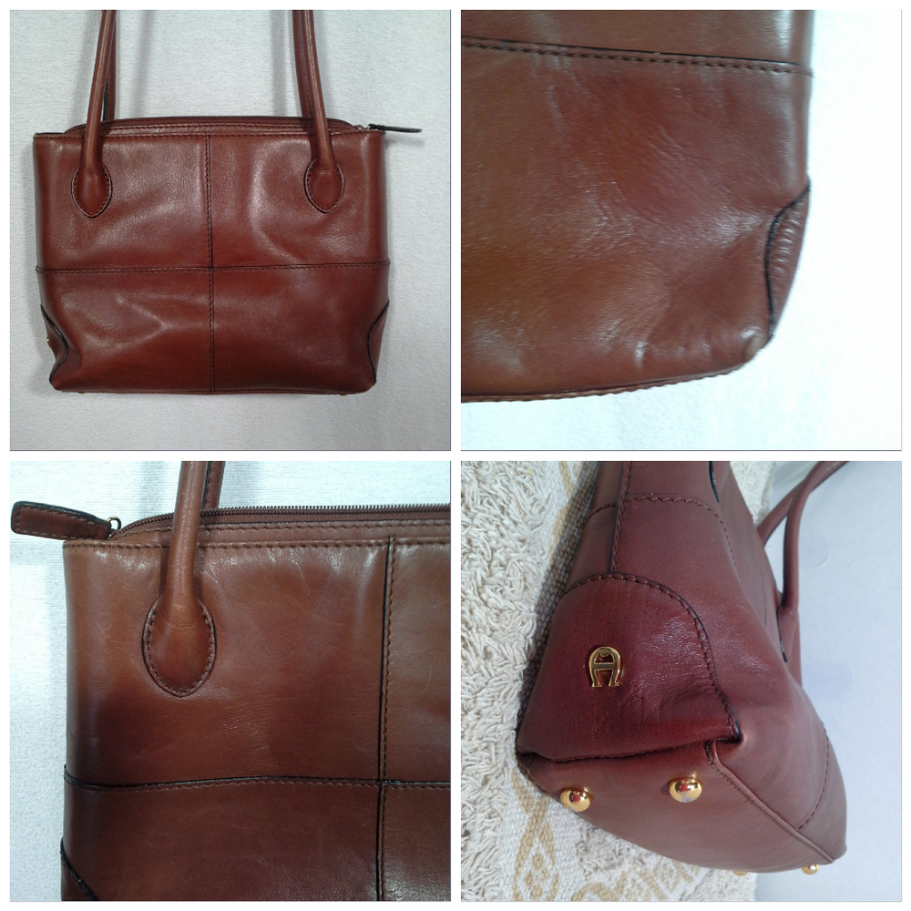 Etienne Aigner shoulder bag Red brown 11x8x3 - Picture 6 of 8